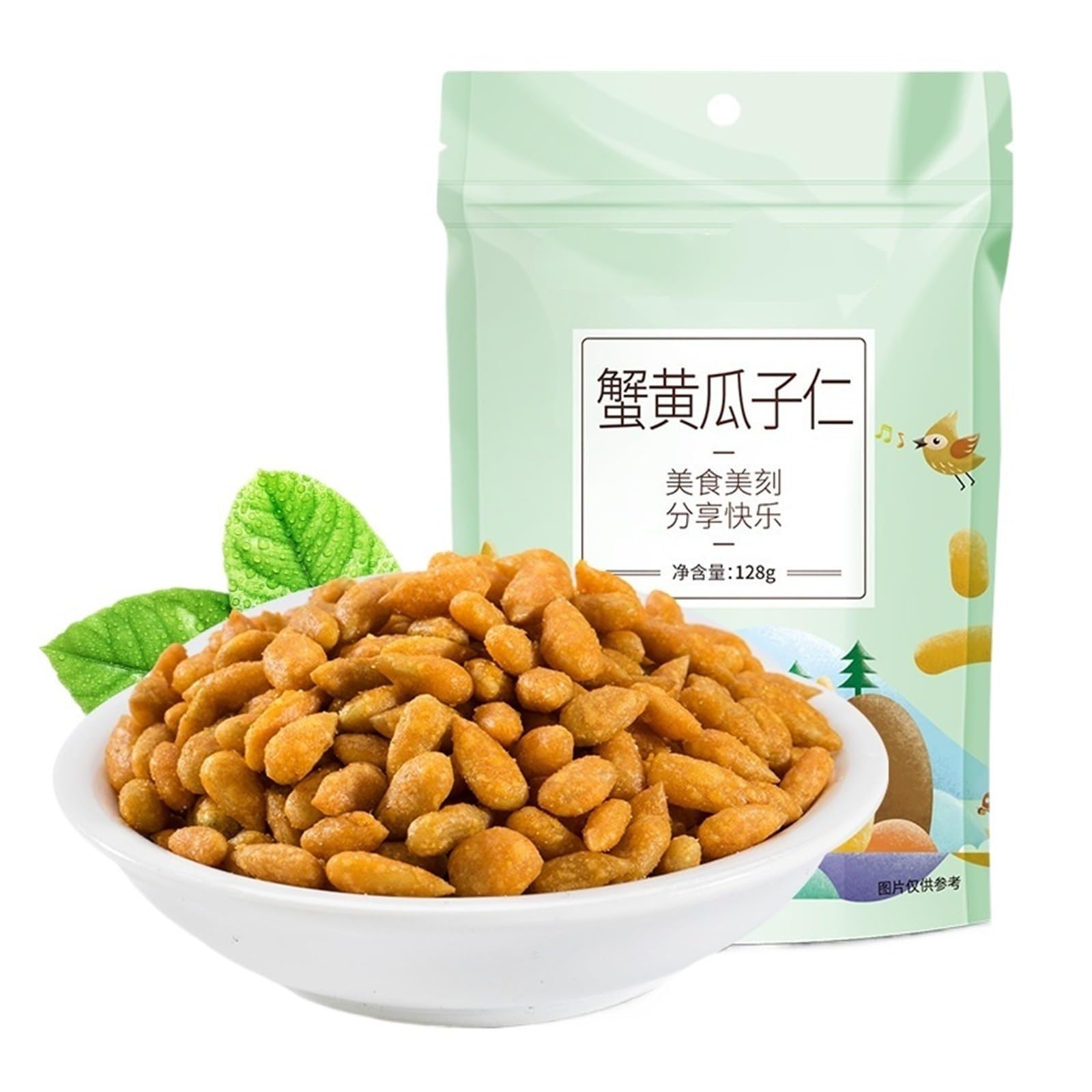 128 g de semillas de girasol con sabor a huevas de cangrejo, saladas, fragantes y crujientes con un rico sabor a cangrejo. Nueces Y Aperitivos.(4bag)
