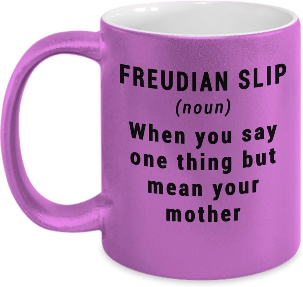 Angitu Design Freudian Slips Pink Mug Sip Sigmund Freud