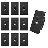 Vista 15 de AIDA Tomacorriente GFCI de 15 Amperios con Placa de Luz Nocturna, Tomacorriente Eléctrico de Autoprueba, Receptáculo Resistente a Manipulaciones