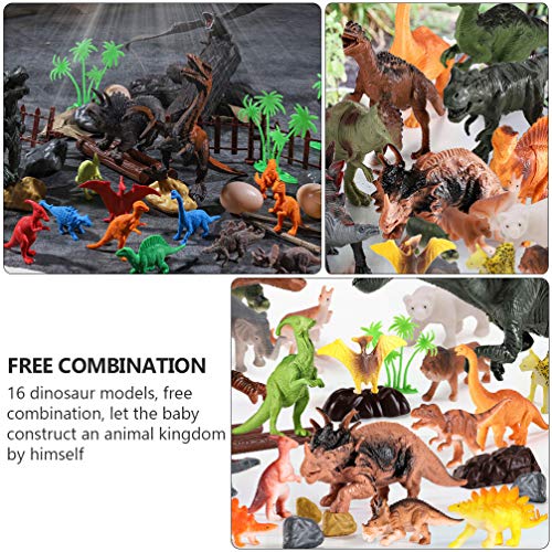 Toyvian Brinquedos de 40 PeÃ§as de Dinossauro Com Estatuetas de Dinossauros Realistas Sortidas Com C