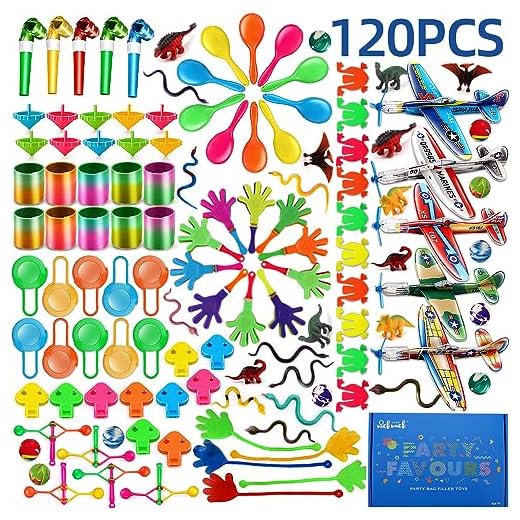 nicknack Surtido de 125 juguetes para rellenar piñatas y bolsas de regalo de fiestas de cumpleaños infantiles o para el colegio
