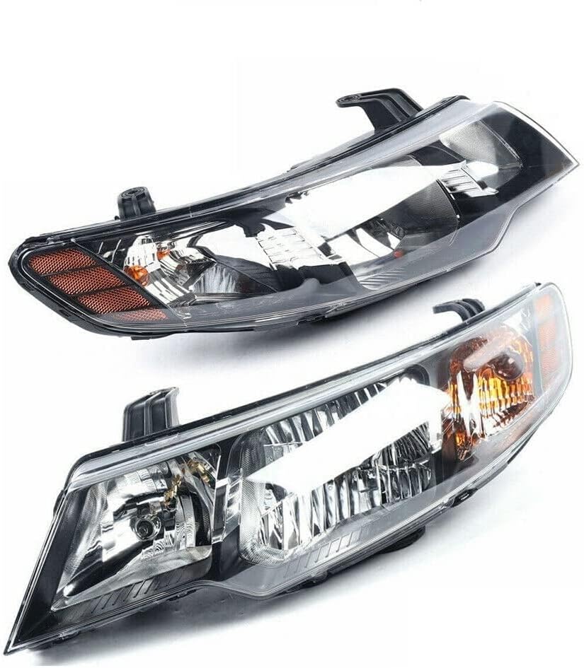 Halogen Headlights Assembly For Kia Forte/Forte Koup LX EX 2010 2011 2012 2013, Passenger and Driver Side Front Headlamps Left&Right Side Headlights