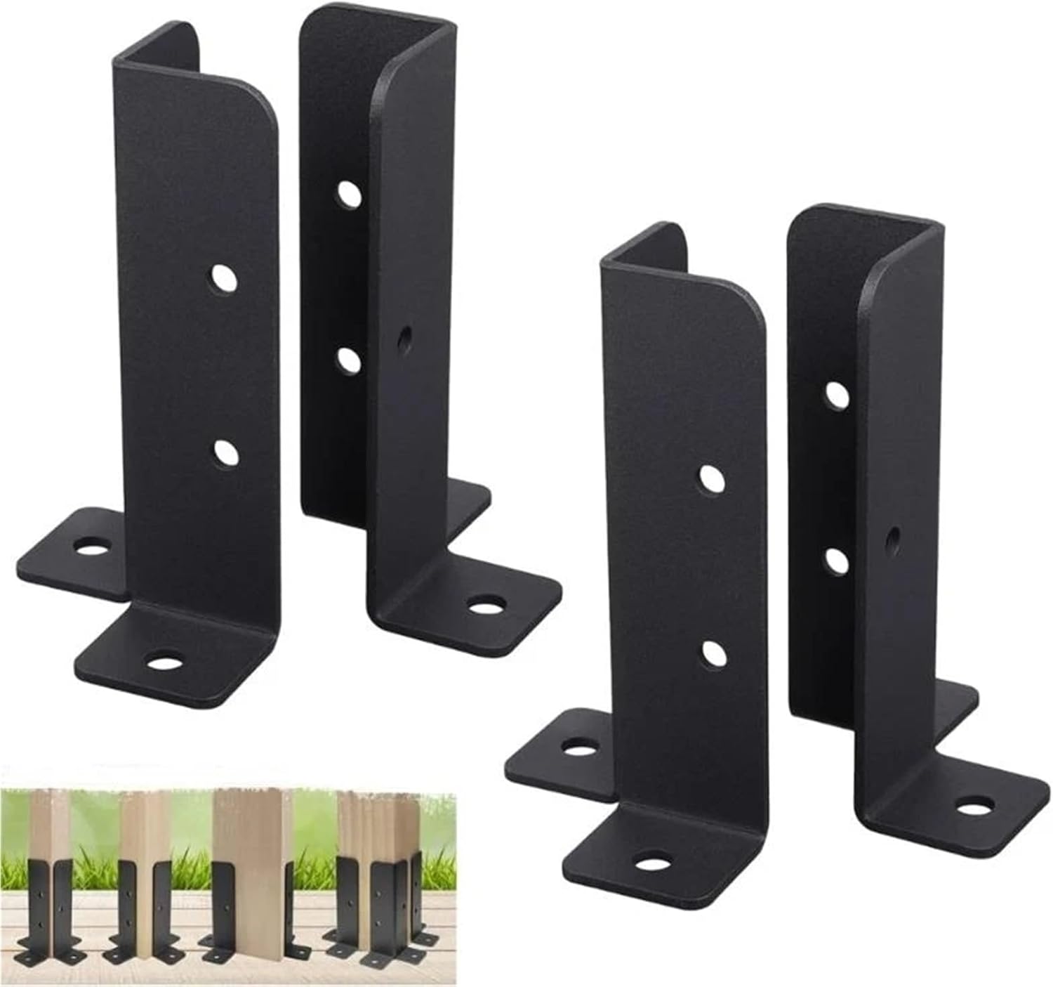 Sturdy Metal Adjustable Deck Post Base Brackets for Enhances Stability in Patios Balconies and Terraces Installations