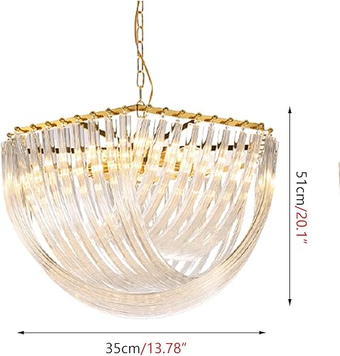 Miniatura 7 de Hanging Lamp, Novel Decorated Gold Chandelier Metal LED Pendant Lights Retro Loft Adjustable Chain Hanging Lamp Living Room Lustre Lamparas Fixtures