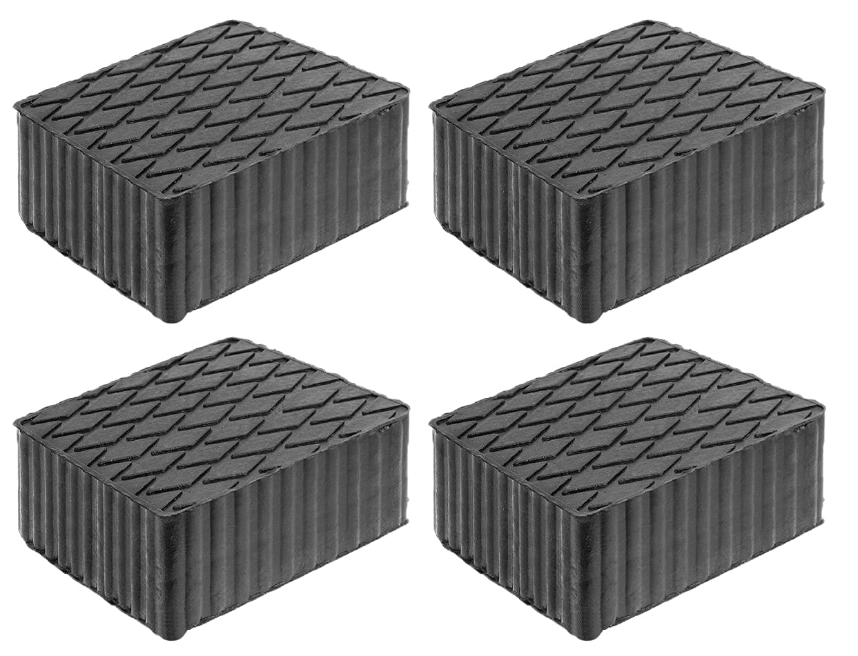 JOMAFA - JUEGO DE 4 TACOS DE GOMA PARA ELEVADOR DE COCHE 160 x 120 x 40 mm UNIVERSAL COMPATIBLE CON ravaglioli, corghi, omnc