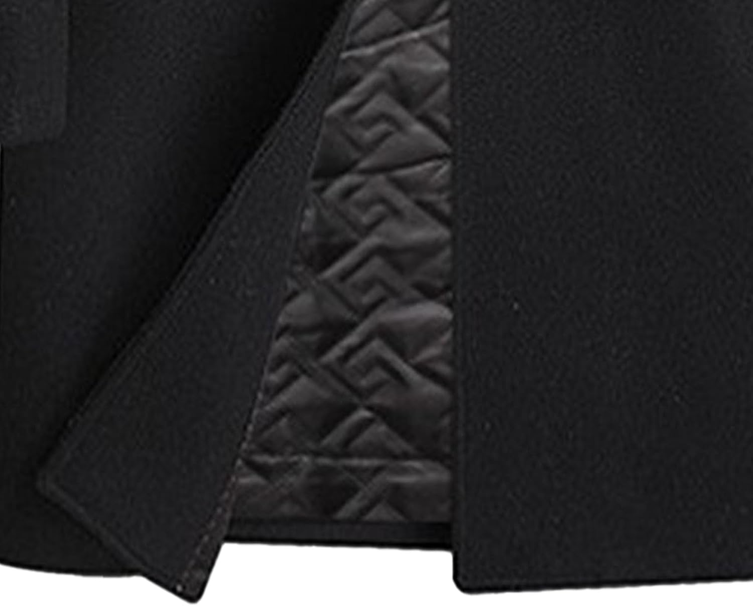 Men's Classic Wool Blend Pea Coat Winter Single Breasted Business Overcoat Mid Long Trench Coat With Pocket