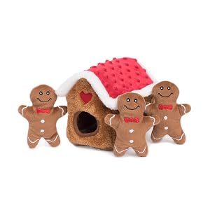 ZippyPaws Burrow- Interactive Dog Puppy Toys for Boredom Stimulating Pet Products to Keep Them Busy Hide Seek Plush