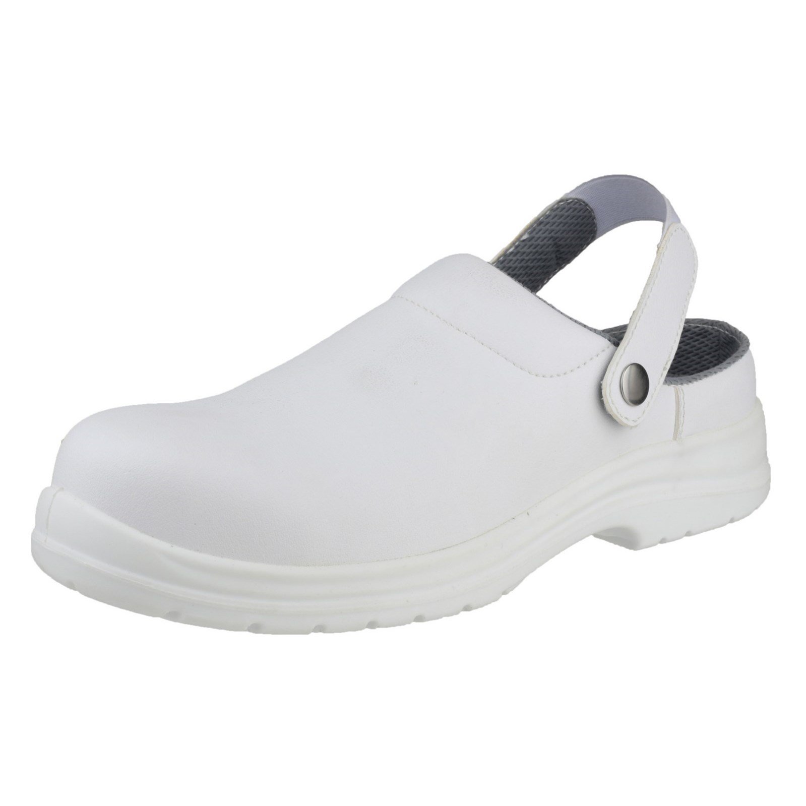 Amblers Safety FS512 White Clog White Size 8