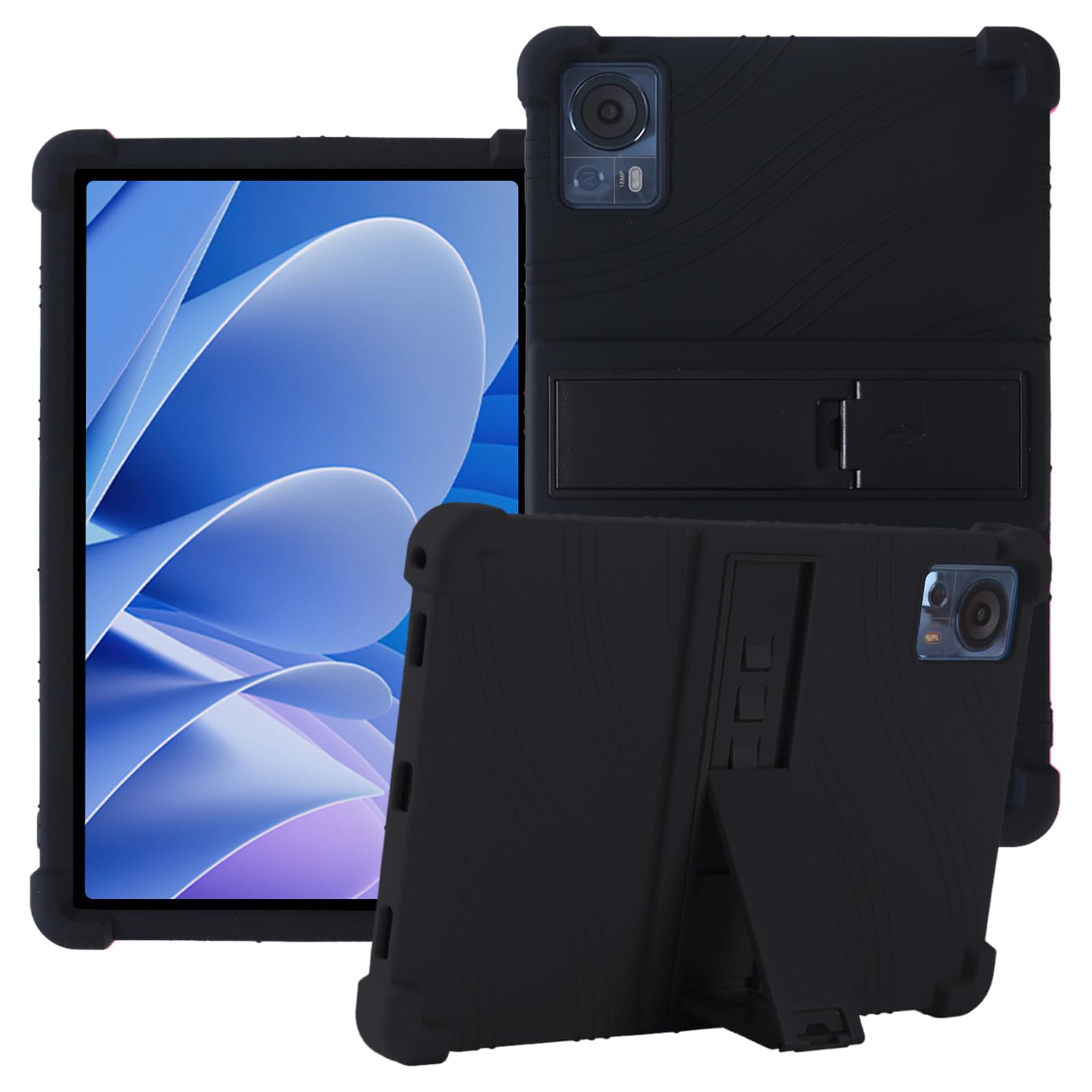 ATOOZ for DOOGEE T30 Pro/T40 Tablet Case 11 Inch,Soft Silicone Case for DOOGEE T30 Ultra/ T30S/T30SE 11 Inch Tablet 2023 with Stand (Black)