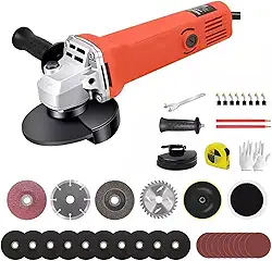 Esmerilhadeira Angular,Potente e Versátil,Esmerilhadeira Lixadeira Angular Profissional Disco Corte Desbaste 860W 11000rpm 115mm com Empunhadura Auxiliar,para Trabalhos de Corte e Desbaste