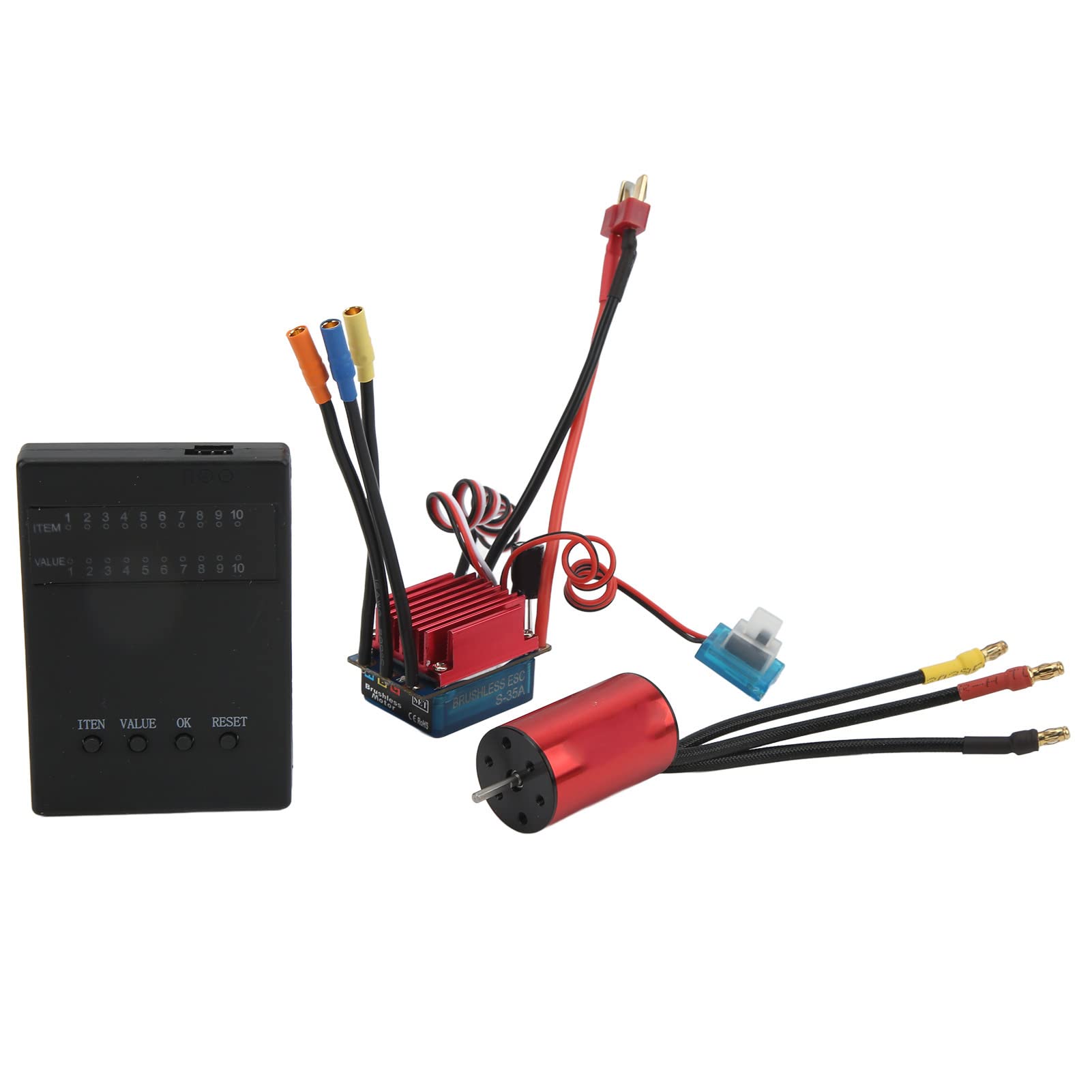 RC Brushless Motor ESC Combo, Multi-Protection RC Brushless Motor Kit, 1/16 RC con Tarjeta de Programación