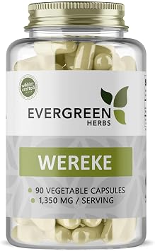 Evergreen Herbs Wereke Capsules - 90 Vegetable Capsules, 1350 mg Per Serving, Mexican Wereque Herb Supplement for Daily Wellness & Digestive Support, No Fillers, Binders, or Additives