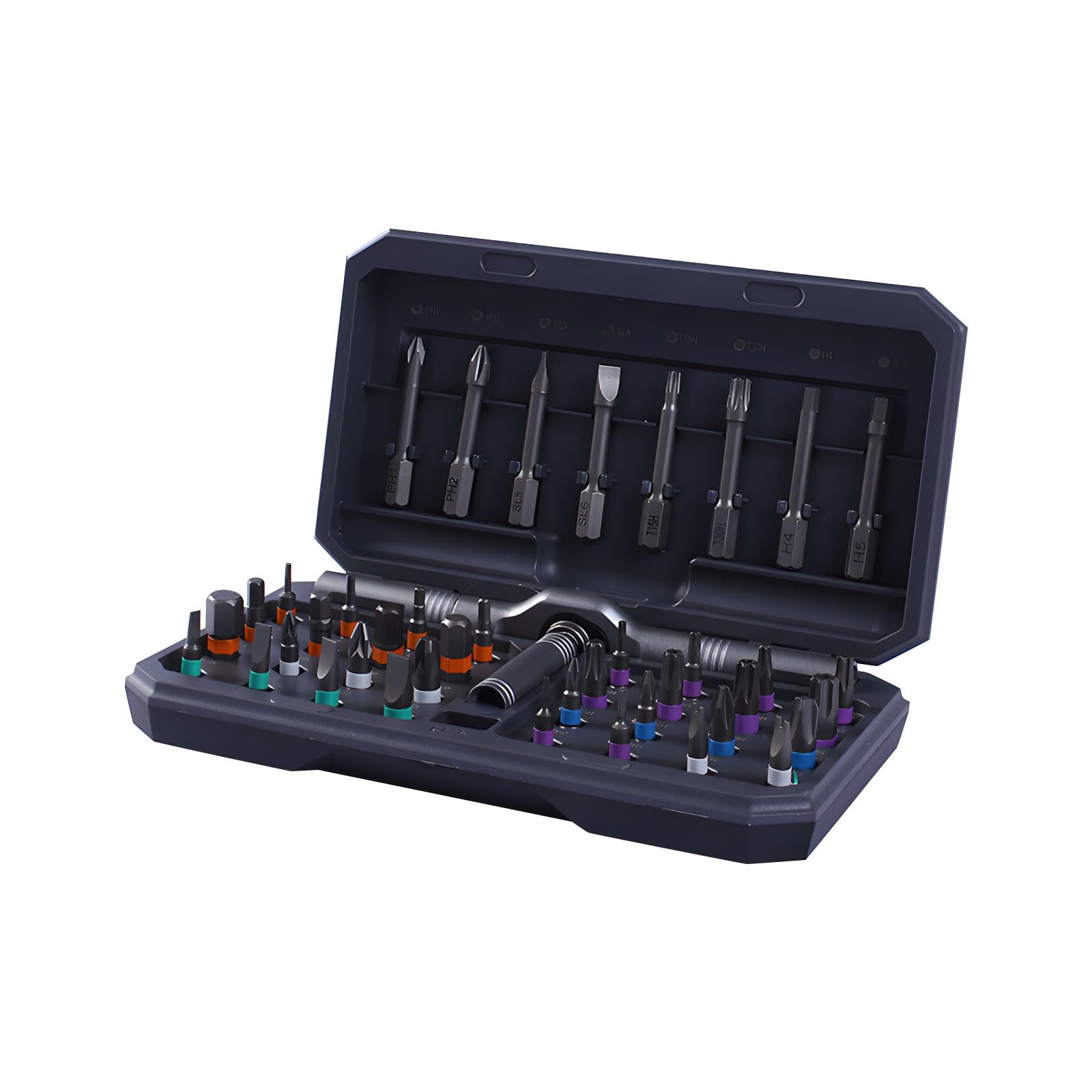 Limtula Grey Duty 42 Piece Screwdriver Collection With Steel Construction Perfect For Mechanics And Technicians Household Multipurpose Tool Set