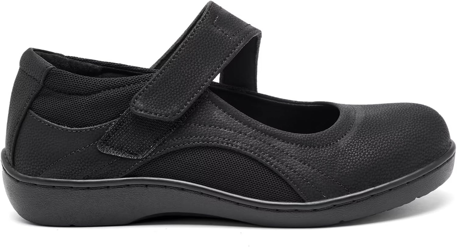 Women's Comfortable Mary Jane Flats - Women Oxford Shoes Leather Round Toe Flats - Fashionable Casual Dress Shoes - Image 5