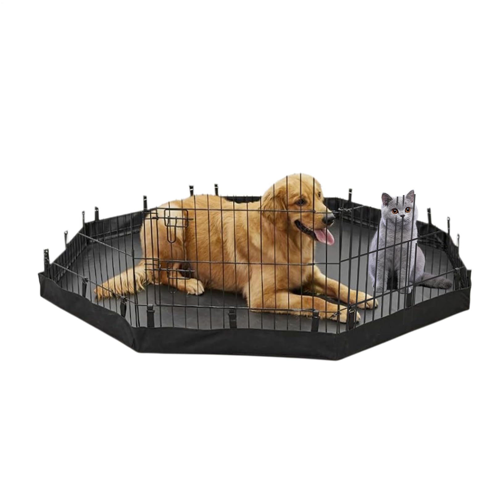 Pet Fence Mat – Reusable Dog Playpen Pad, Waterproof Whelping Sheet | Indoor Cat Training Mat, Sofa Couch Crate Liner, Bed Protector, Puppy Pee Pad, Kennel Trunk Cover, Washable Pet Accessory