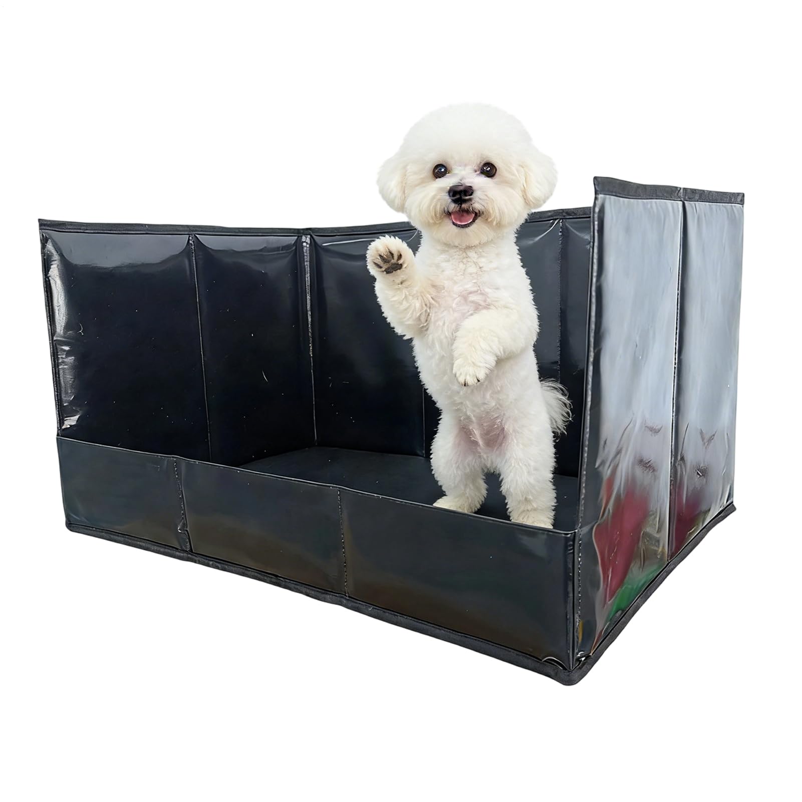 WC interno per cani - WC portatile pieghevole ad alte pareti per animali domestici | Vassoio per alesi di pulizia - per casa appartamento soggiorno interno esterno balcone terrazza ne