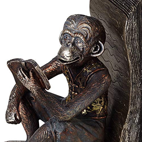 Studious Reading Monkeys 7 1/2" High Bookends Set - Kensington Hill #TOP4