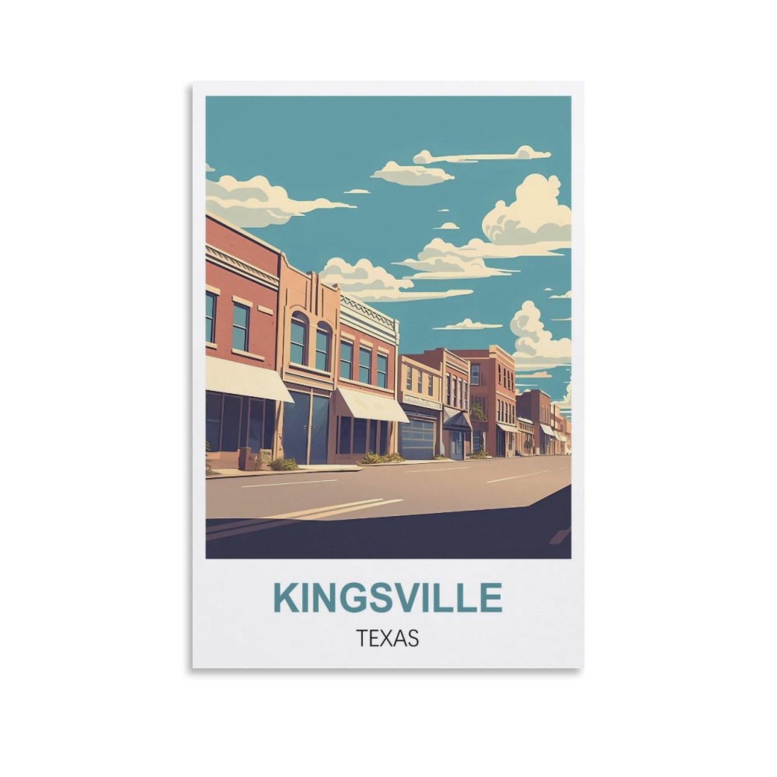 Paint by Numbers for Adult Landscape Kingsville Texas Painting by Numbers Adults DIY Kits Canvas Oil Paint for Kids,Beginner with Brushes and Acrylic Pigment 40x50cm