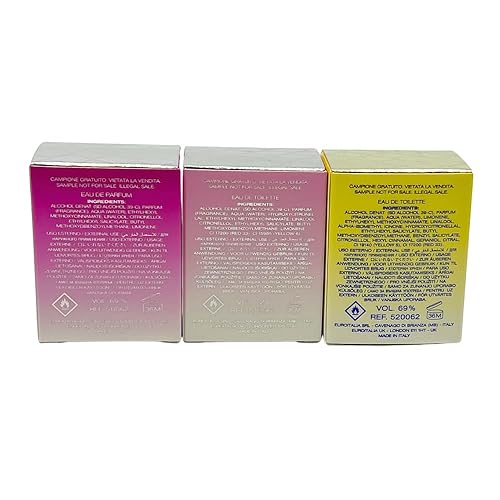 Miniatura 3 de Versace Colección de fragancias en miniatura de 3 piezas, Absolu de cristal brillante, cristal brillante, diamante amarillo, juego de regalo para