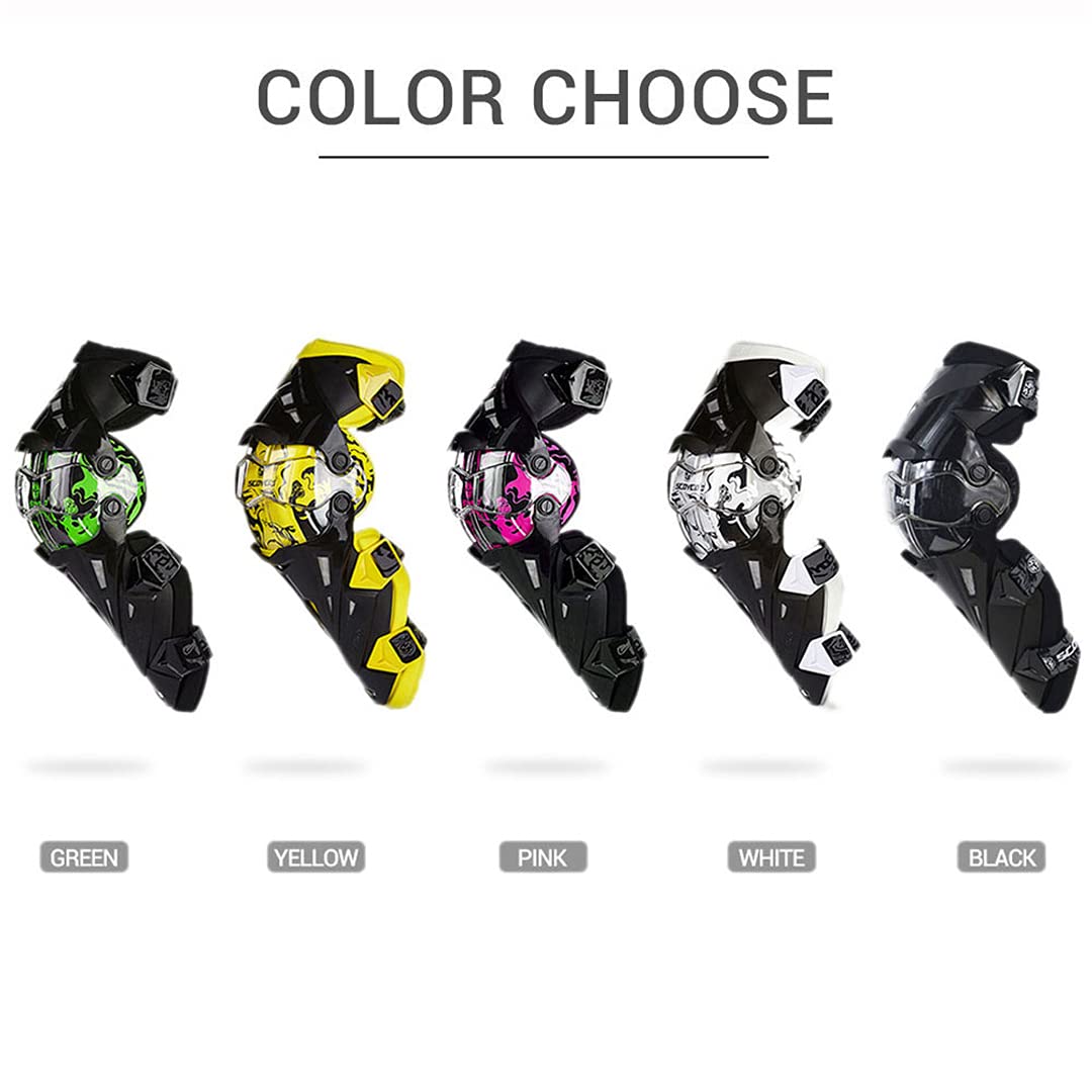 Rodilleras Racing Riding Moto Equipo protección Hombres Motocross Protector Rodilla Rodilleras Seguridad K12 Yellow Knee