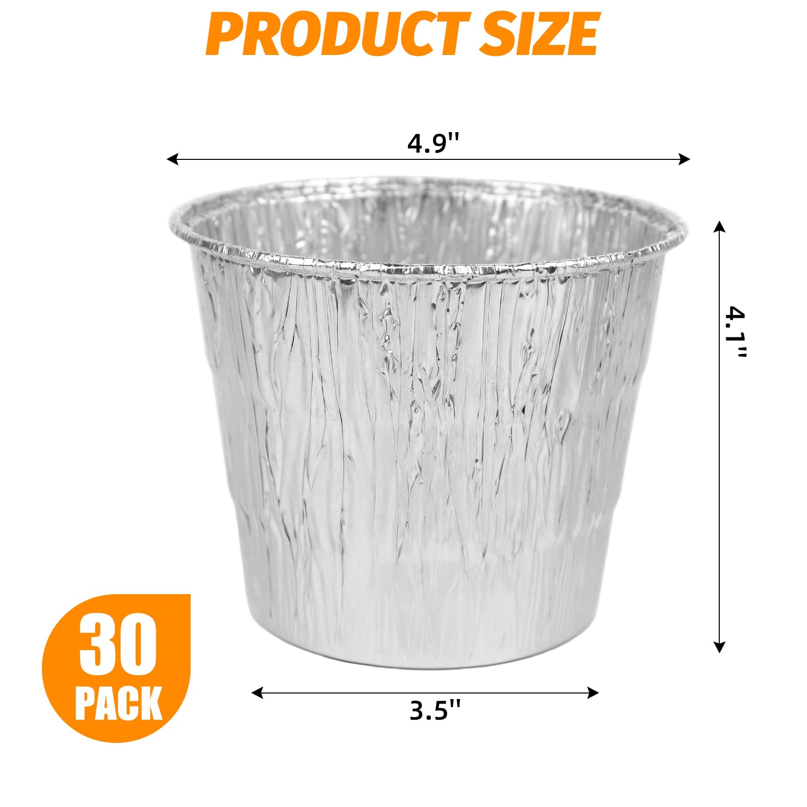 30 Pack Grease Bucket Liners for Traeger Pro Series 575/780, Ironwood 650/885 Grills, Z Grill, Green Mountain, Pellet Wood Smoker, Aluminum Grill Accessories Drip Tray Liner Replacement