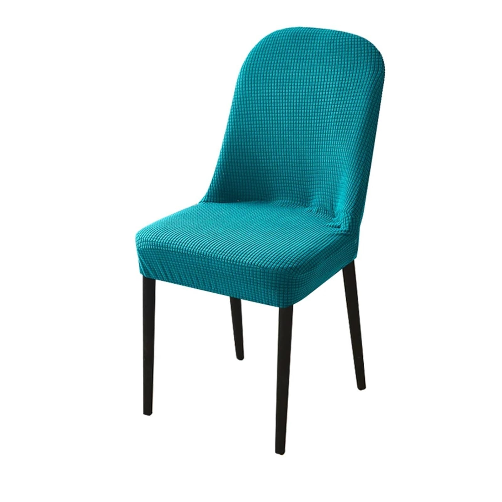 GHHZML Chair Cover Jacquard Curved Dining Chair Cover Spandex Elastic Seat Stretch Covers For Hotel Banquet Restaurant Kitchen Wedding(Color 2)
