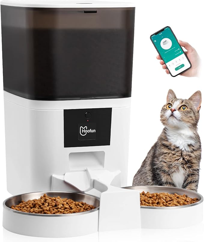 Automatic Cat Feeder, 6L Smart Pet Food Dispenser with APP Control