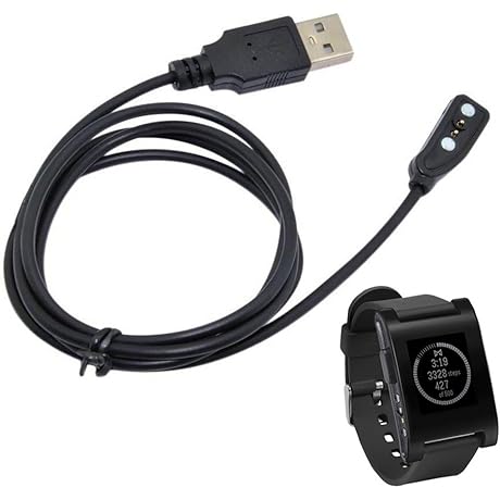 Kissmart Pebble Time Charger [Replacement Charging Cable for Pebble Classic 1st Gen Smart Watch]