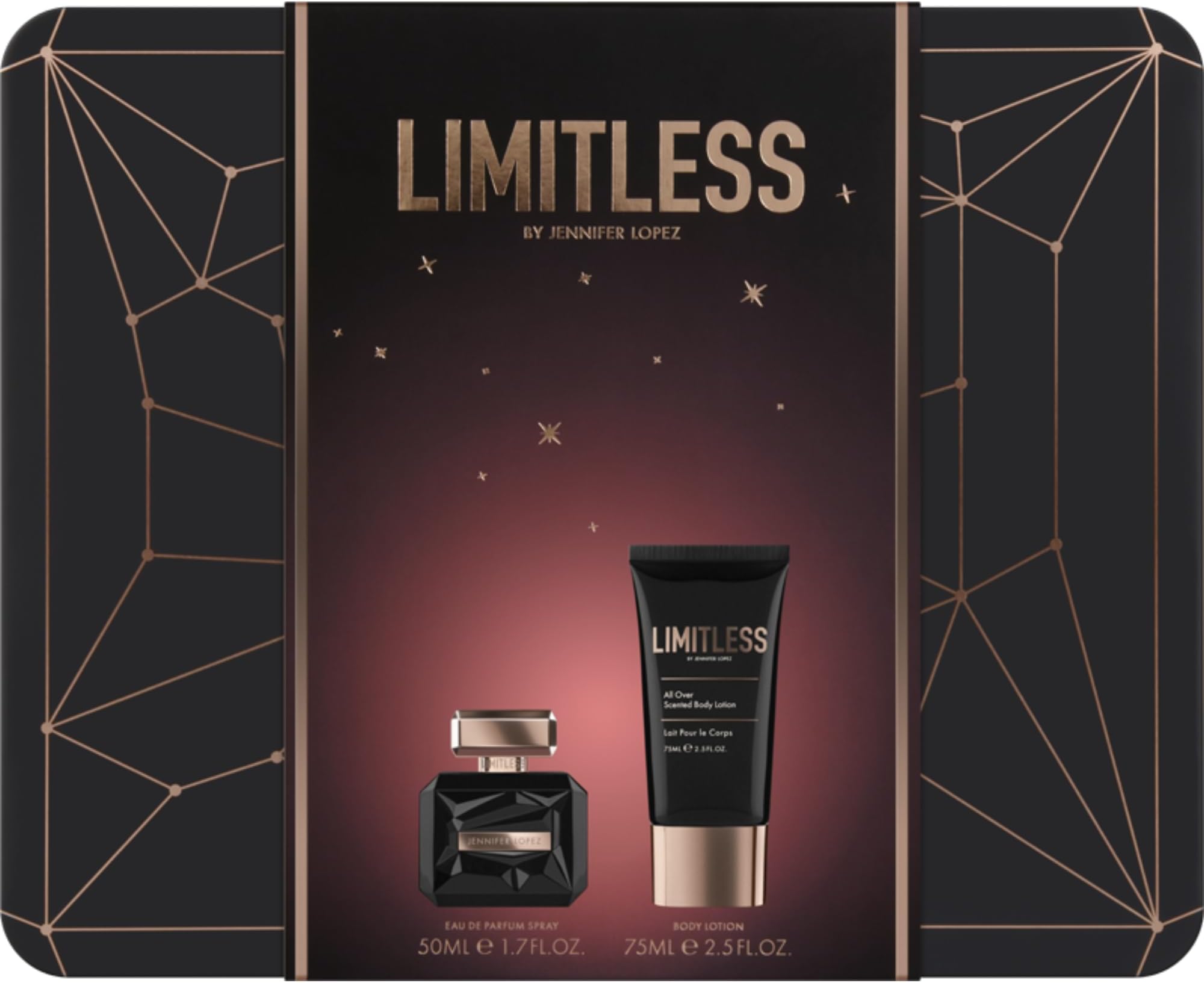 Jennifer Lopez LIMITLESS Gift Set, Limitless Eau de Parfum 50 ml (1.0 FL OZ) and Body Lotion 75ml