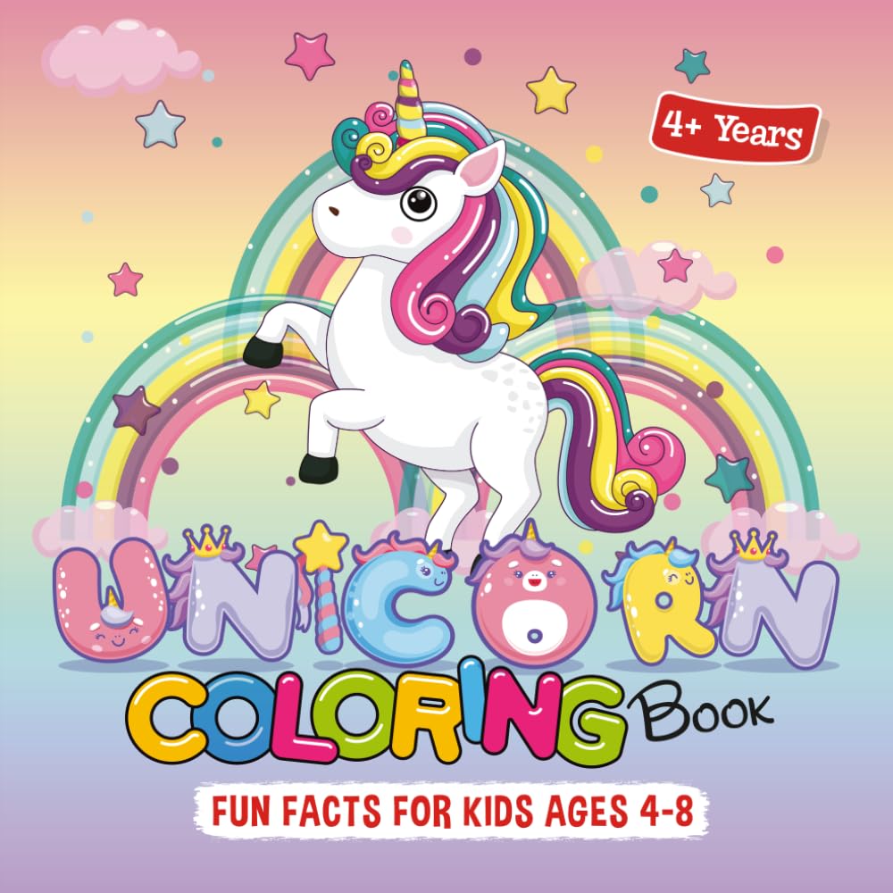 Unicorn Coloring Book for Kids: Fun Unicorn Facts, Cute Fantasy Pages, and Magical Coloring for Ages 4–8 (Little Learners Coloring & Facts Series)