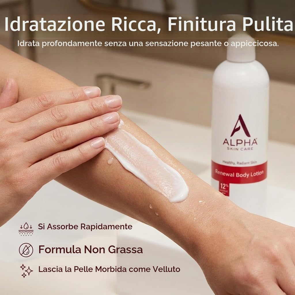 Cura della pelle alfa 735379152318 Lozione per il corpo di rinnovamento, 12 once