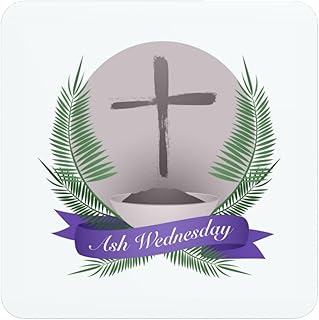 Ash Wednesday Fridge Magnets Square Shape Refrigerator Soft Magnetic Sticker Decoration Supplies for Kitchen Office Party Whiteboard