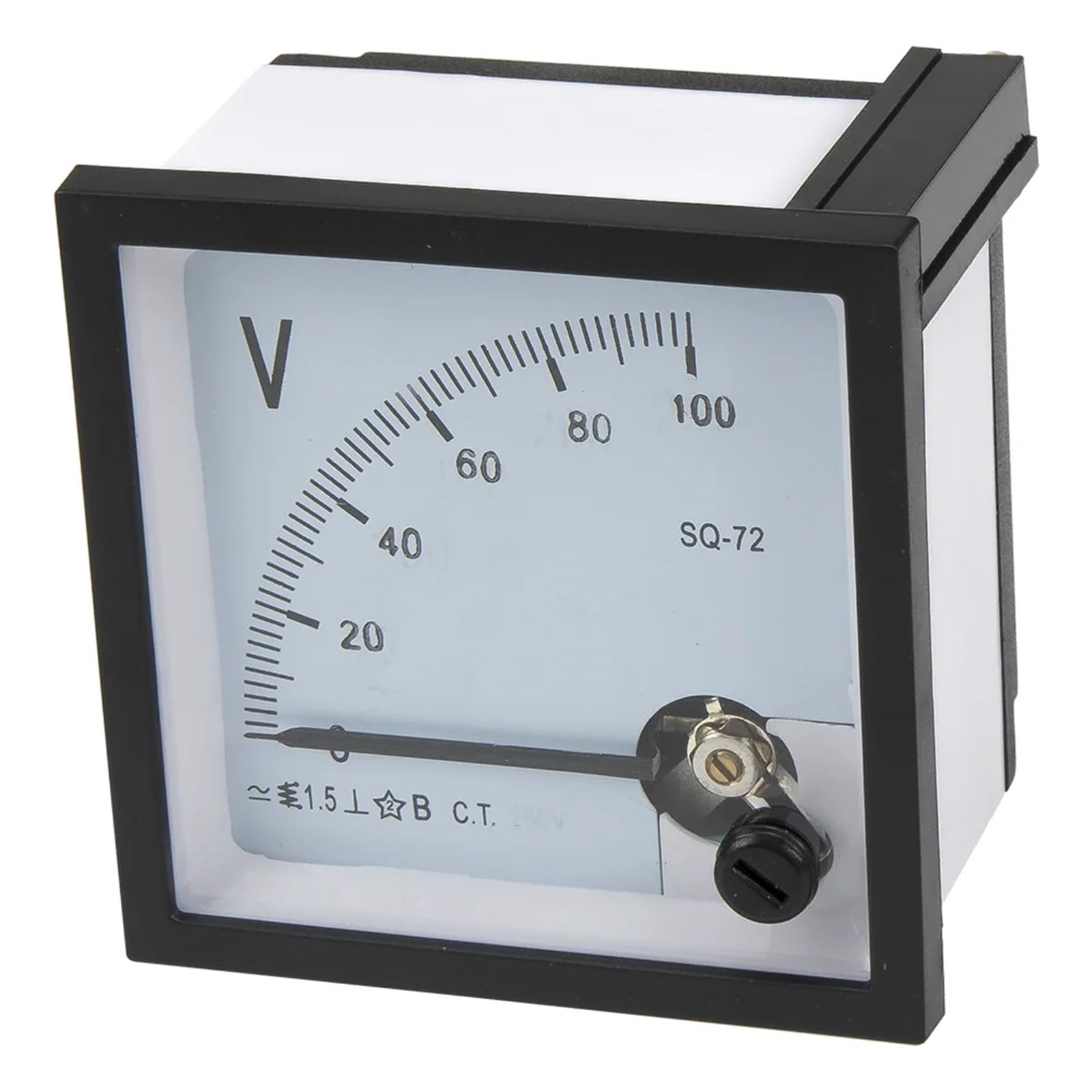 Voltmètre analogique de panneau alternatif SQ-72 format carré 100V AC - 6