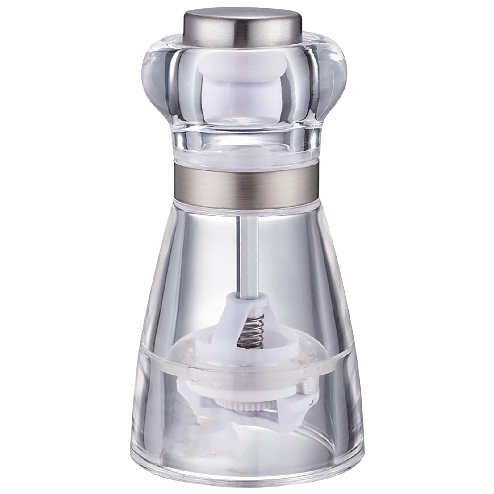 Poivre fraîchement moulu avec ce broyeur acrylique performant pour particules de sel et poivre