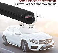 Vista 2 de Protector de borde de puerta de automóvil, protector universal de sello de goma de 16 pies en forma de U, protección de borde de puerta de automóvil