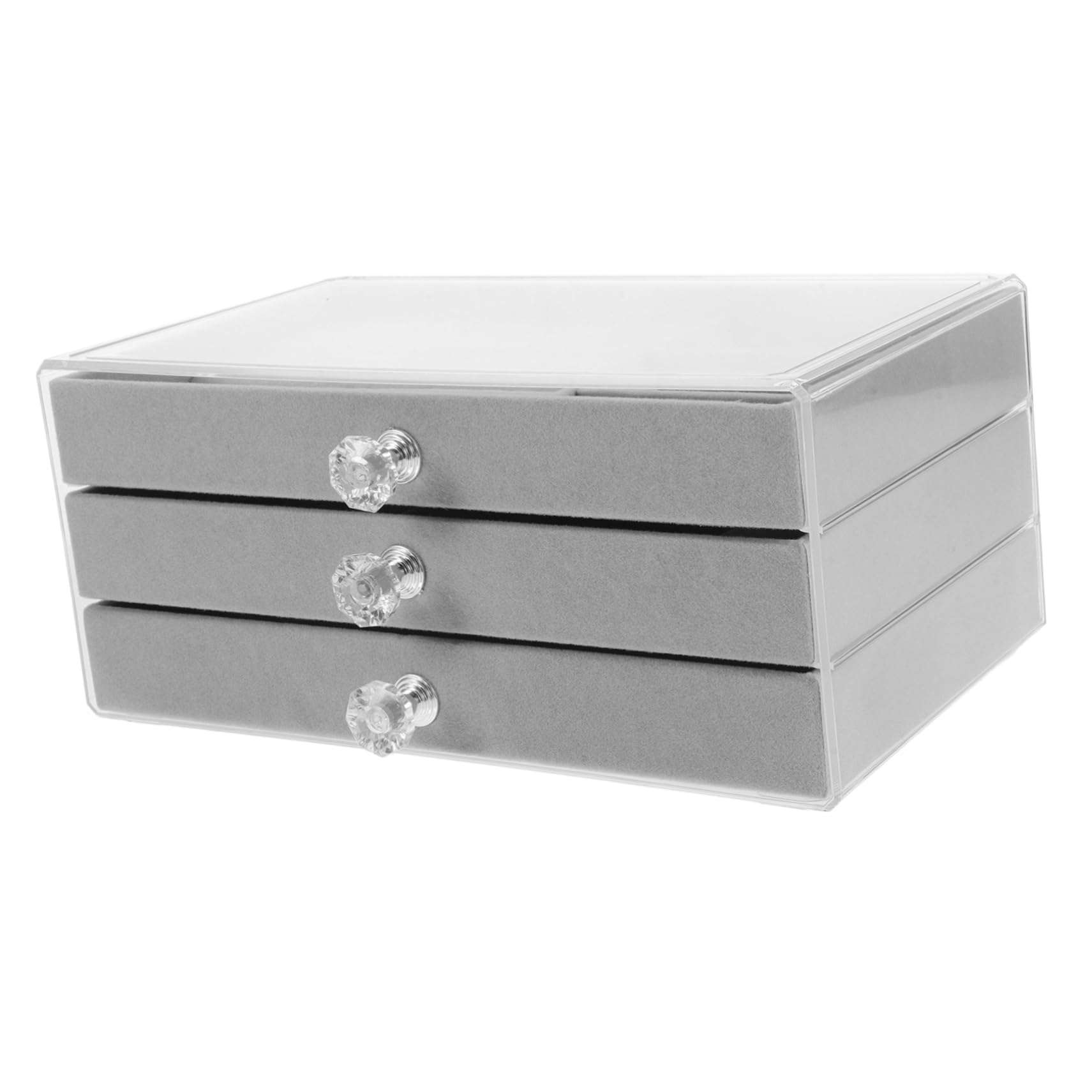 Boîte à bijoux transparent organisateur boucles oreilles femme