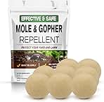 Mole Repellent, Gophers Repellent, Vole Repellant Outdoor, Armadillo Repellant Garden, Moles Control, Groundhog Repellents, Gopher Deterrent for Lawn, Keep Vole Out of Your Yard, Safe to Use-8P