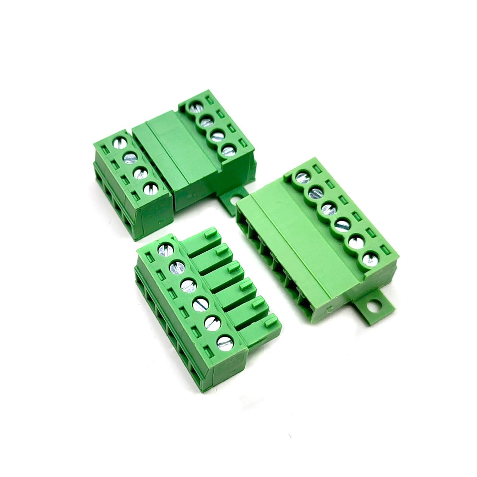 Schraubklemmenblock, 3,81 mm, 10 Stück, mit Installationslöchern, 2P-12P