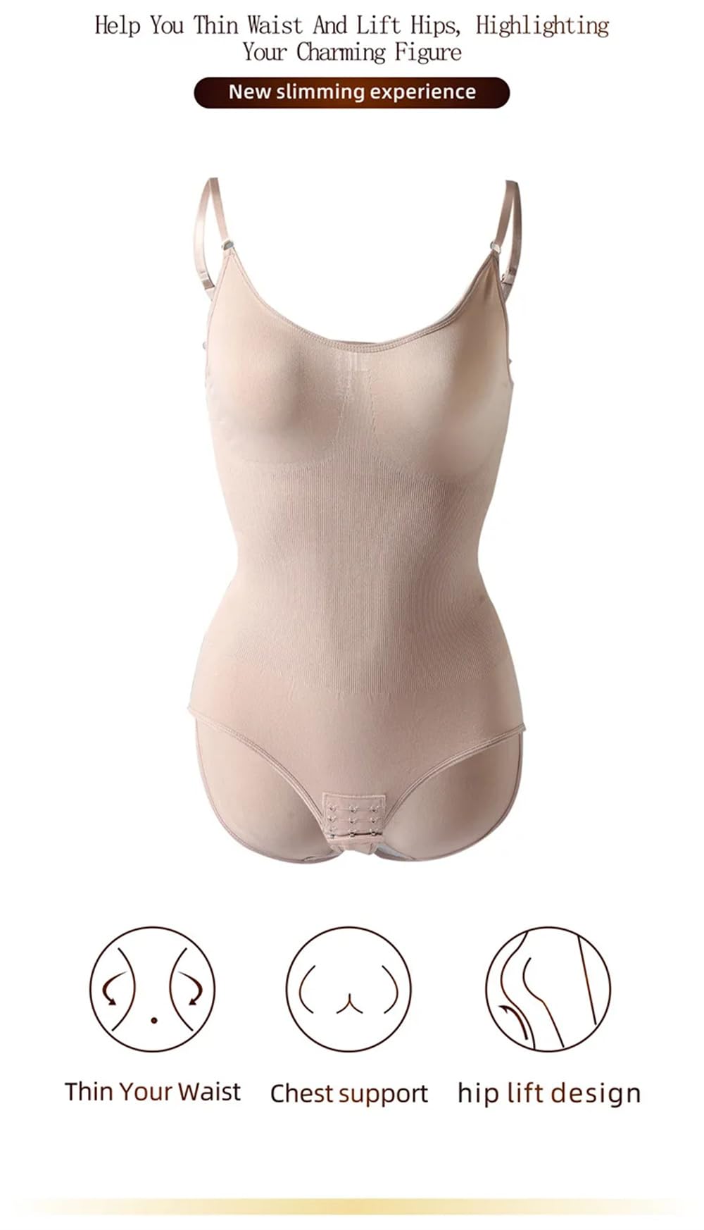 Body Shapers - Corsé moldeador para mujer, pantalones de elevación con hebilla en la entrepierna, entrenador de cintura ajustable, camisolas cómodas, ideal para el uso diario