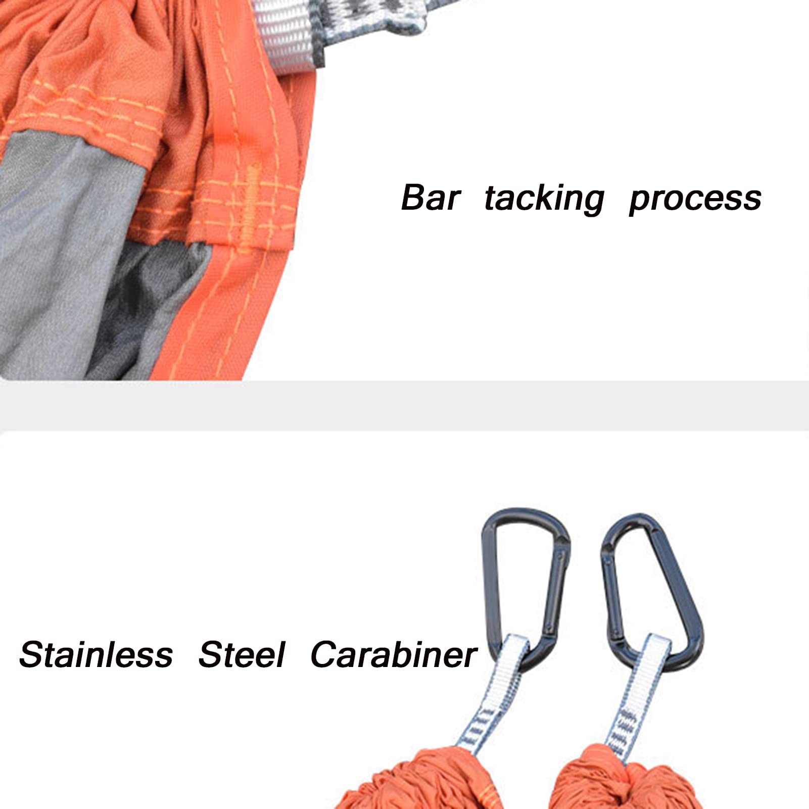 DYTWXG Camping de Nailon, Hamaca portátil para Exteriores, hamacas para Caminar en la Playa antivuelco, para Interiores y Exteriores, Azul Real más Gris (110x55 Pulgadas)