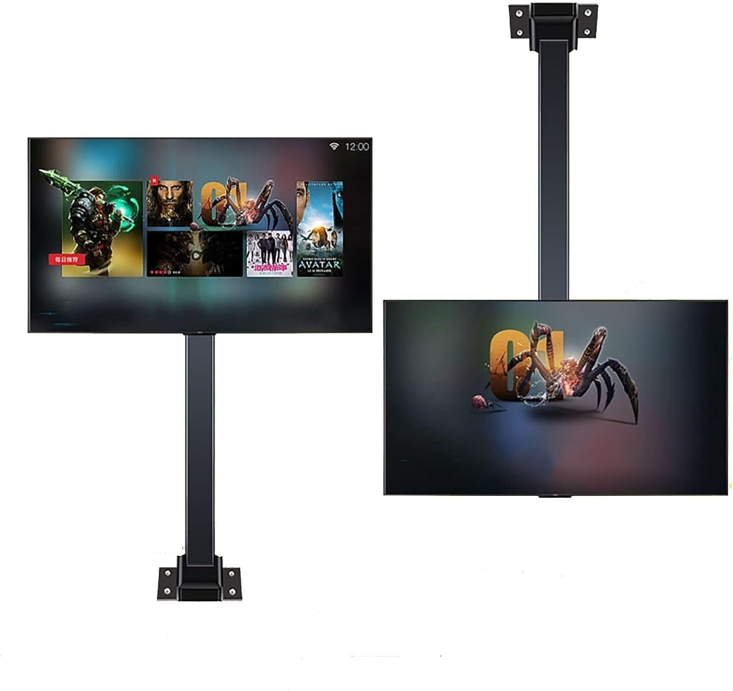 Soporte de Montaje para TV, Soporte de Techo Ajustable, Elevador motorizado, Compatible con la mayoría de televisores de 26 a 70 Pulgadas.