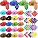 Leumoi 48 Pcs Cowboy Hats with Bandanas Straw Western Party Hats Bulk Multicolor Cowgirl Cowboy Hats Party Pack for Cosplay Western Themed Party Decor Dress Costume Accessories