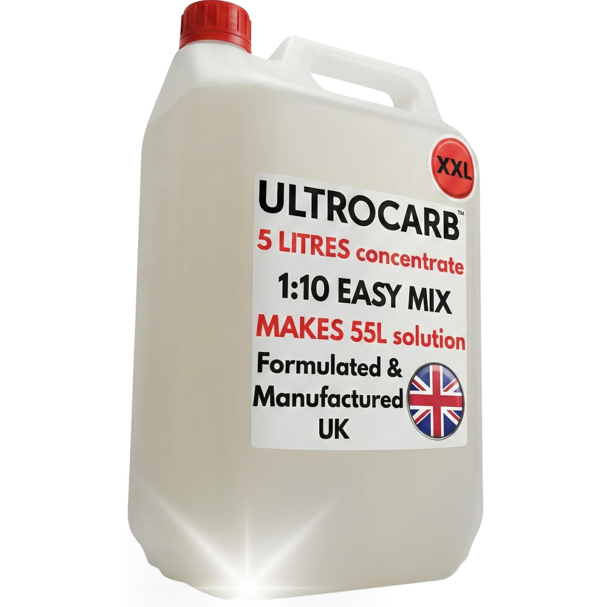 Ultrasonic Cleaner Fluid Solution 5 Litre Liquid Bottle Engine Parts Carb Carburettor Cleaner Makes 55 Litres of Ultrasonic Cleaning Fluid Professional Grade
