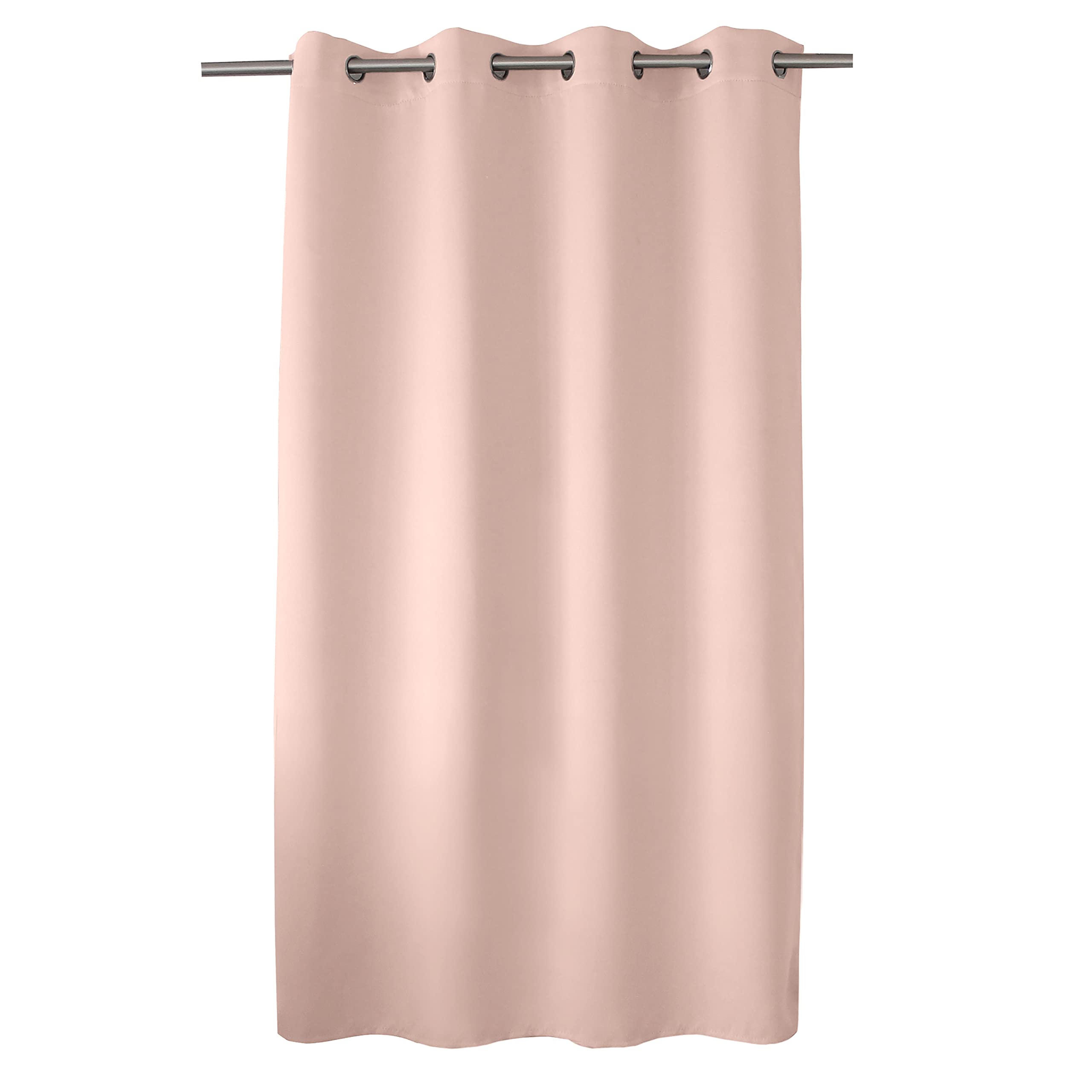 ED ENJOY HOME Rideau Obscurcissant avec Œillets argentés, Vieux Rose, 140x180cm, 100% Polyester, Tissu Certifié Oeko-​TEX, Collection Réglisse