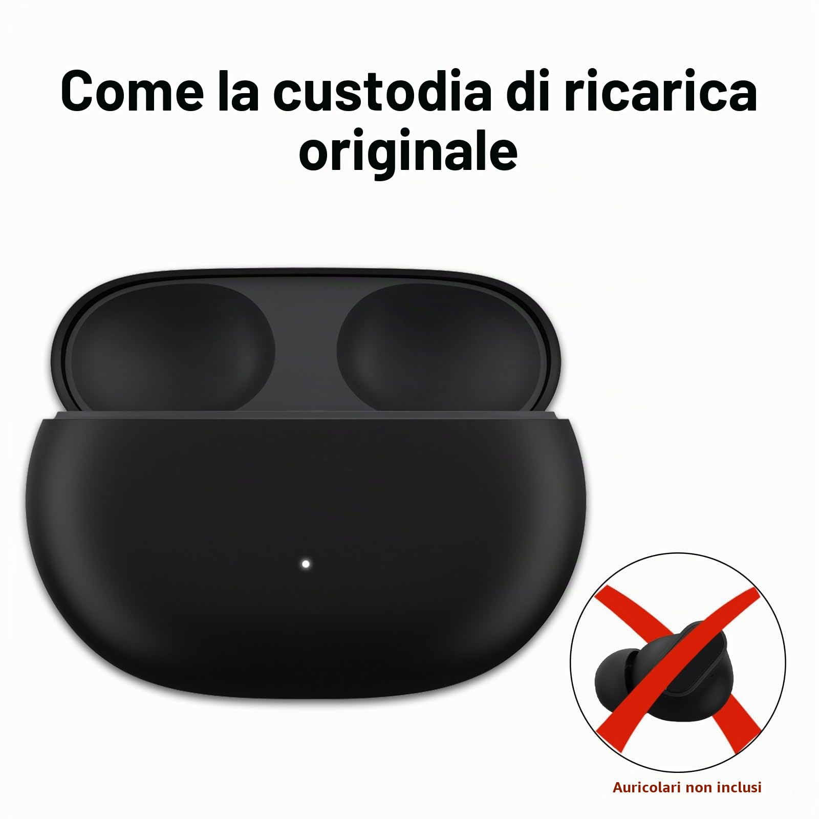 Custodia di ricarica di ricambio compatibile con Beats Studio Buds/Buds +, custodia di ricambio per stazione di ricarica con pulsante di sincronizzazione Bluetooth e 660 mAh