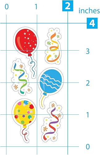 Miniatura 5 de Paper House Productions Paquete de 3 calcomanías de cumpleaños de papel de aluminio para manualidades, álbumes de recortes y coleccionismo, globos