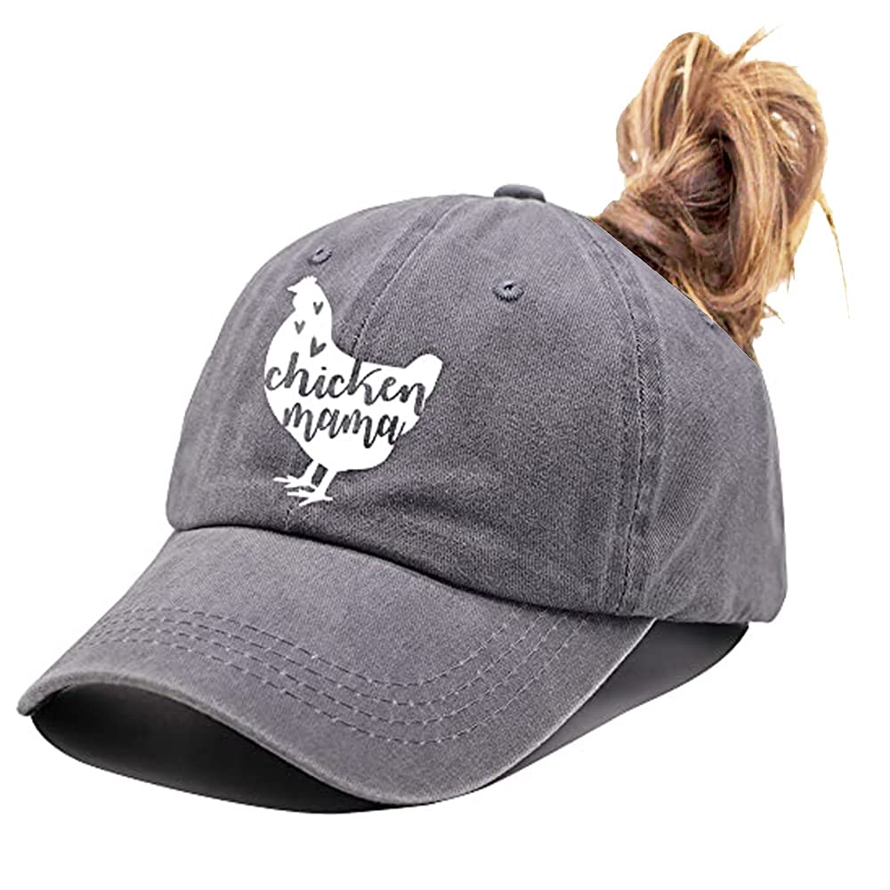 HHNLBChicken Mama Hat, Farm Hen Baseball Cap Vintage Washed Distressed Denim Adjustable Dad Hats …