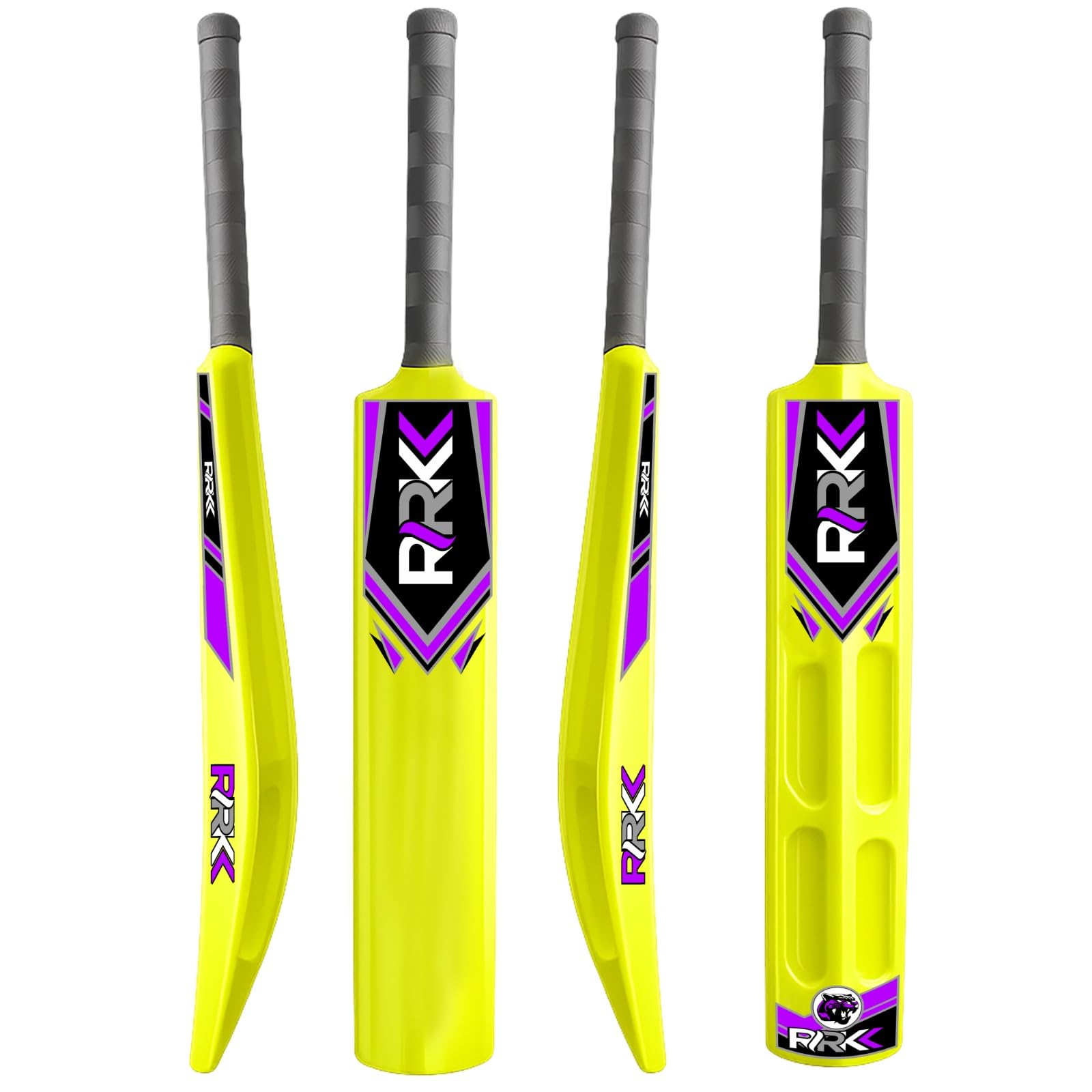 RRKK Heavy Duty Plastic Cricket Bat Full Size (34 x 4.5 Inch) | Premium Lightweight Tennis Bat with Grip | Durable Turf Bat for Gully Cricket | All Age Group | Yellow-image-15