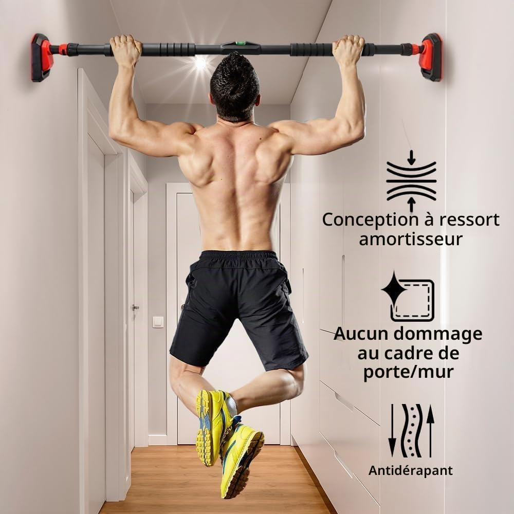 Barre de traction pour cadre de porte, 70-90 cm/90-110 cm, barres de traction sans vis, charge jusqu'à 250 kg