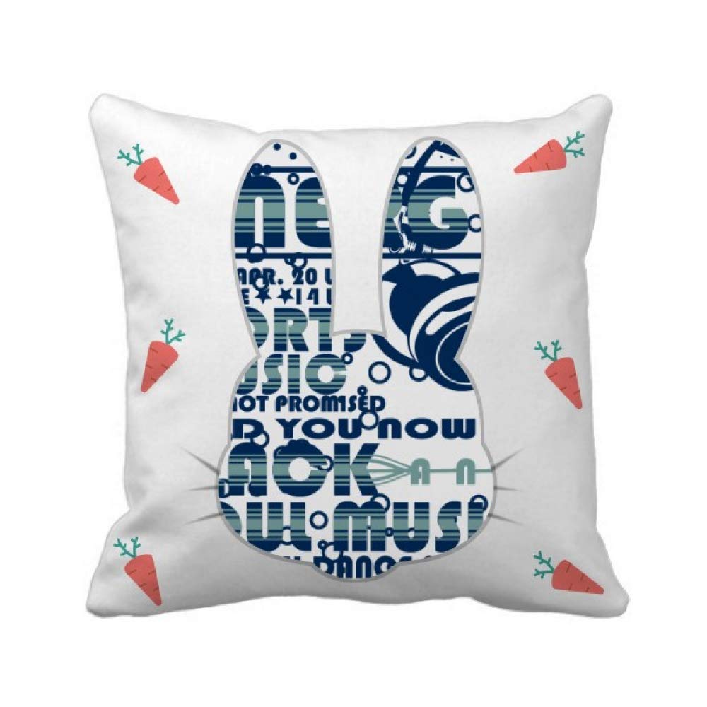 Coussin de musique vitalité lapin et sa couverture carrée pour un bien-être quotidien